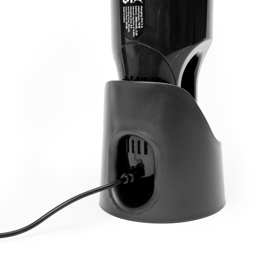 Tragbarer, aufladbarer Auto-Staubsauger 75W/2000 mAh schwarz