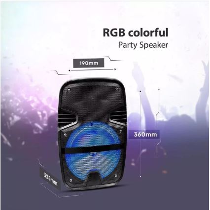 Tragbarer Bluetooth-Lautsprecher mit Mikrofon 15W/3,7V LED RGB + FB