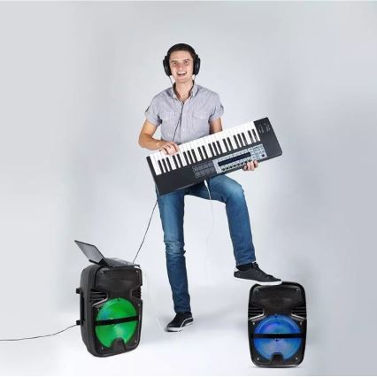 Tragbarer Bluetooth-Lautsprecher mit Mikrofon 15W/3,7V LED RGB + FB