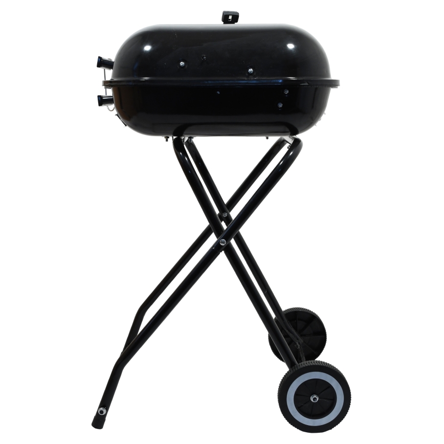 Tragbarer Holzkohlegrill schwarz
