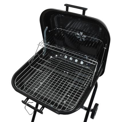 Tragbarer Holzkohlegrill schwarz