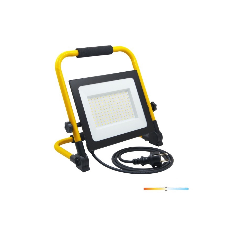 Tragbarer LED-Strahler TIGRA LED/100W/4000K IP54 schwarz/gelb