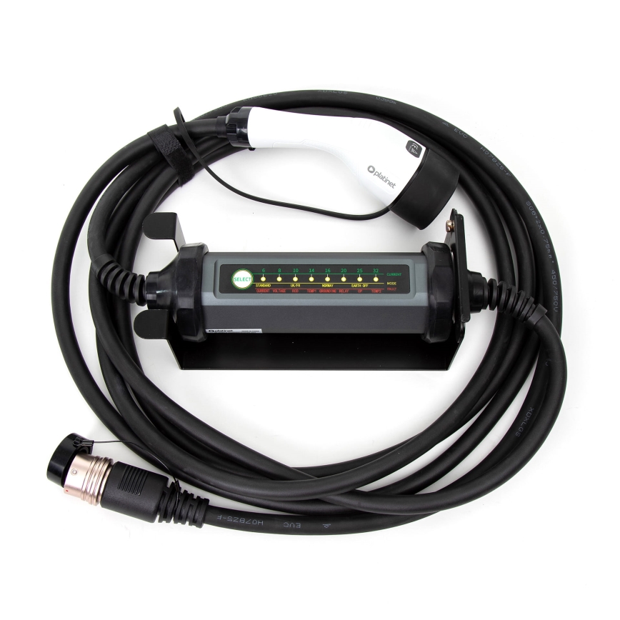 Tragbares Ladegerät für Elektrofahrzeuge mit 4 Type-2-Adaptern 32A/480V 22kW 5m IP67