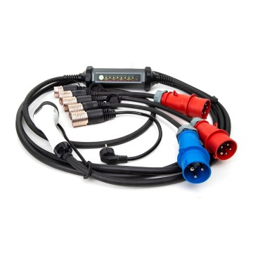 Tragbares Ladegerät für Elektrofahrzeuge mit 4 Adaptern Typ 2 32A/480V 22kW 7m IP67