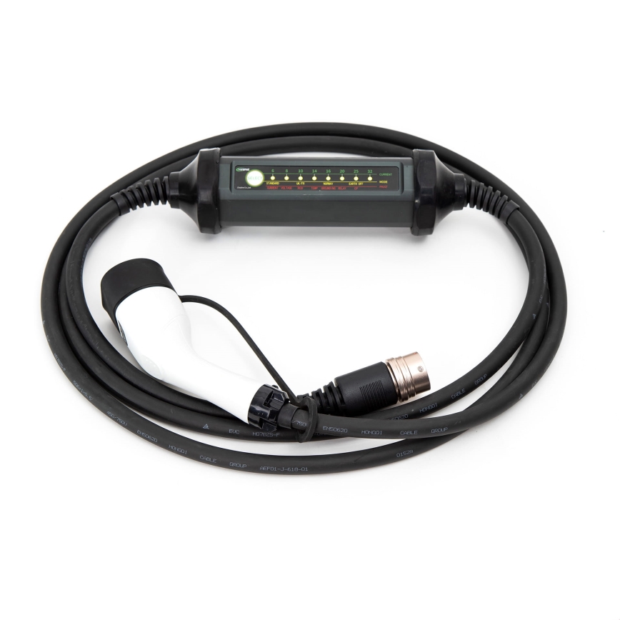 Tragbares Ladegerät für Elektrofahrzeuge mit 4 Adaptern Typ 2 32A/480V 22kW 7m IP67