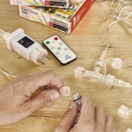 Transparentes Verlängerungskabel für Lichterketten, 10 m, IP44