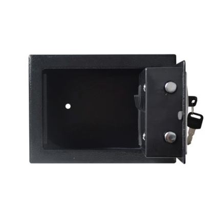 Tresor 4xAA 23x17 cm schwarz/matt Chrom