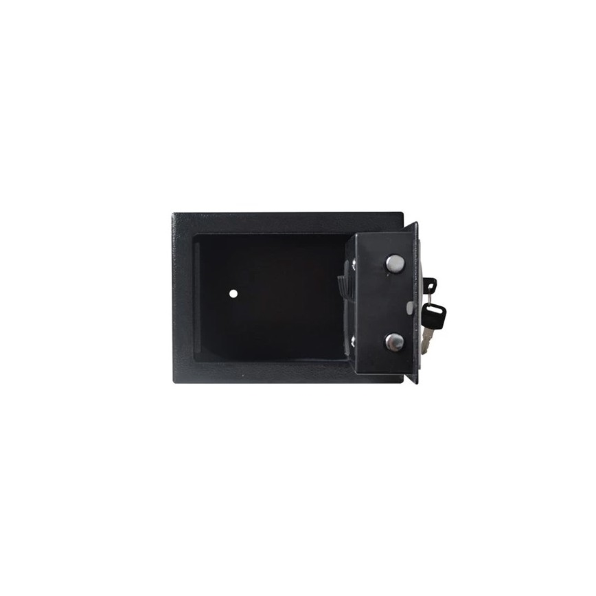 Tresor 4xAA 23x17 cm schwarz/matt Chrom