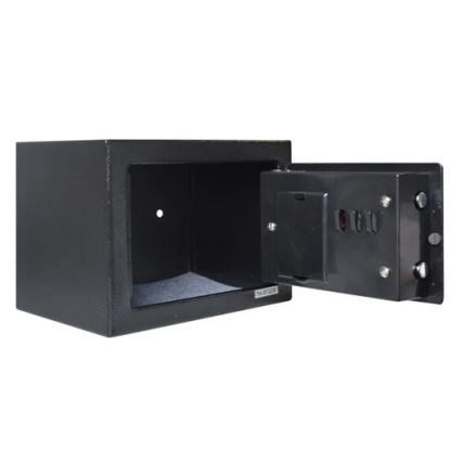 Tresor 4xAA 23x17 cm schwarz/matt Chrom