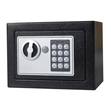 Tresor 4xAA 23x17 cm schwarz/matt Chrom