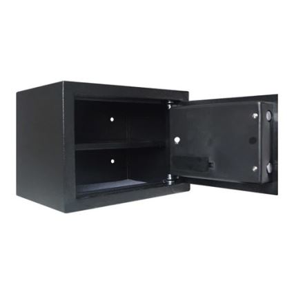 Tresor 4xAA 35x25 cm schwarz/matt Chrom