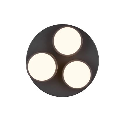 Trio - dimmbare LED-Deckenleuchte FRANKLIN 3xLED/8,5W/230V 3000K Ø 35 cm schwarz