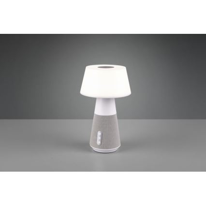 Trio - Dimmbare LED-Tischleuchte mit Bluetooth-Lautsprecher und USB LED/4,5W/230V