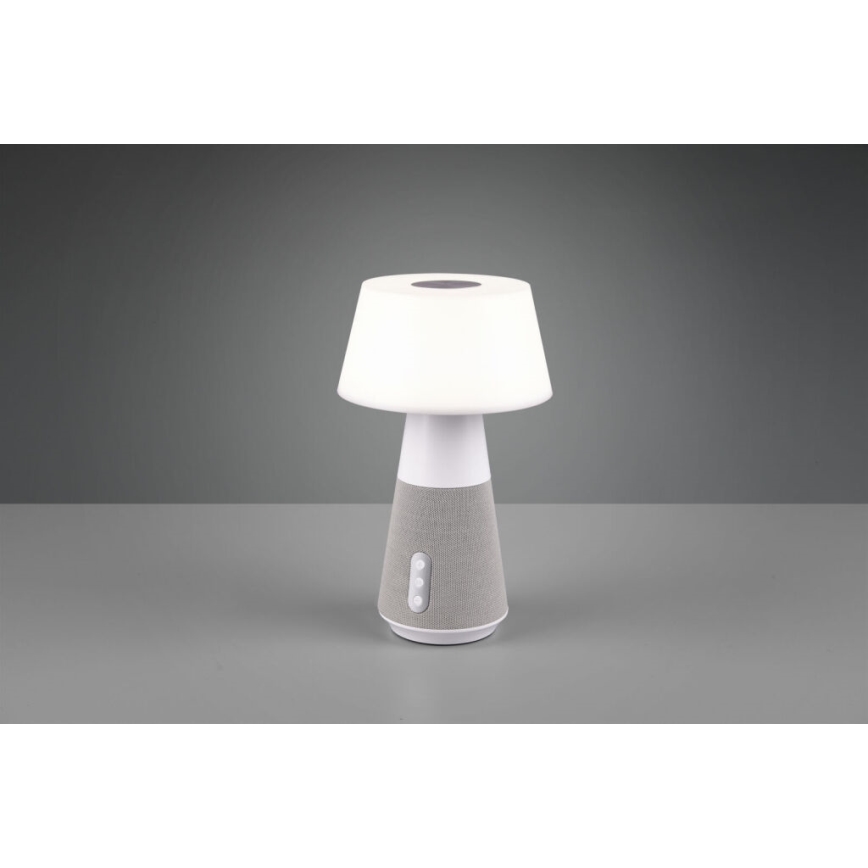 Trio - Dimmbare LED-Tischleuchte mit Bluetooth-Lautsprecher und USB LED/4,5W/230V