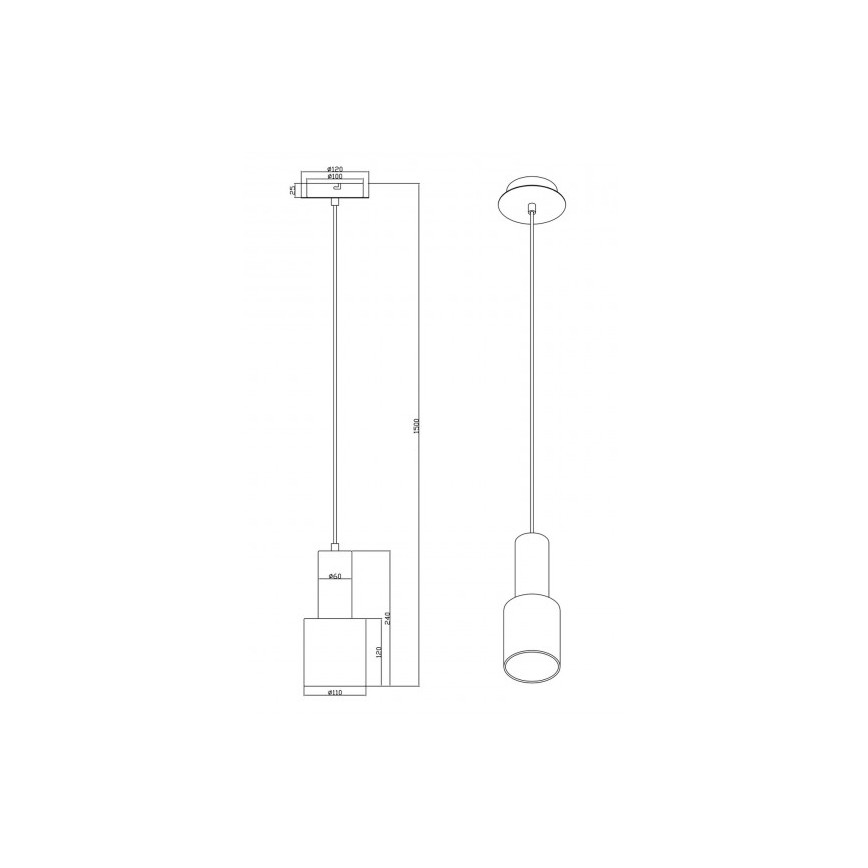 Trio - Hängeleuchte WAILER 1xGU10/5W/230V grau