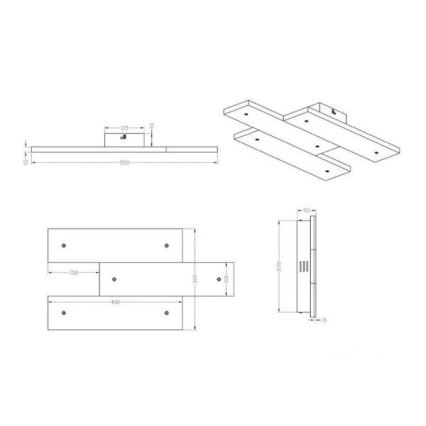 Trio - LED-Deckenleuchte DENVER 3xLED/10W/230