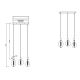 Trio - LED Dimmable Kronleuchter on a string GINSTER 3xE27/8W/230V