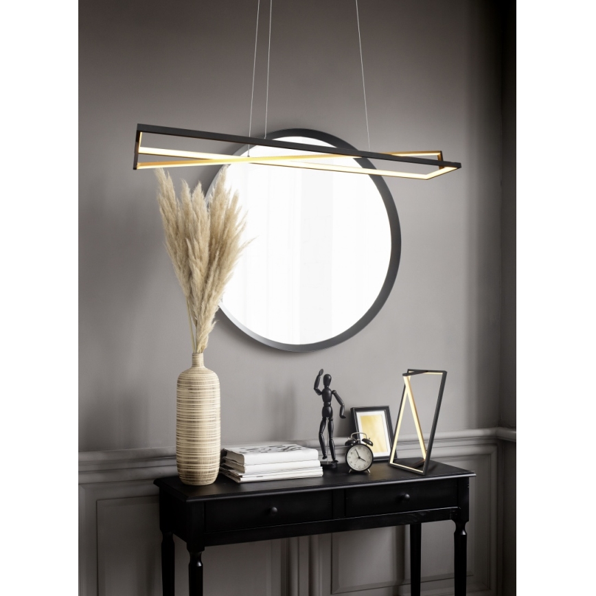 Trio - Dimmbare LED-Hängeleuchte an Kabel EDGE LED/35W/230V 2300/3000/4000K schwarz/gold