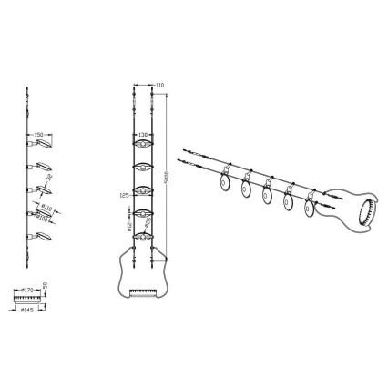 Trio - LED Spotleuchte PILATUS 5xLED/3,8W/230V