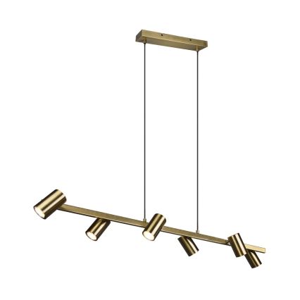 Trio - Pendelleuchte MARLEY 6xGU10/35W/230V Messing