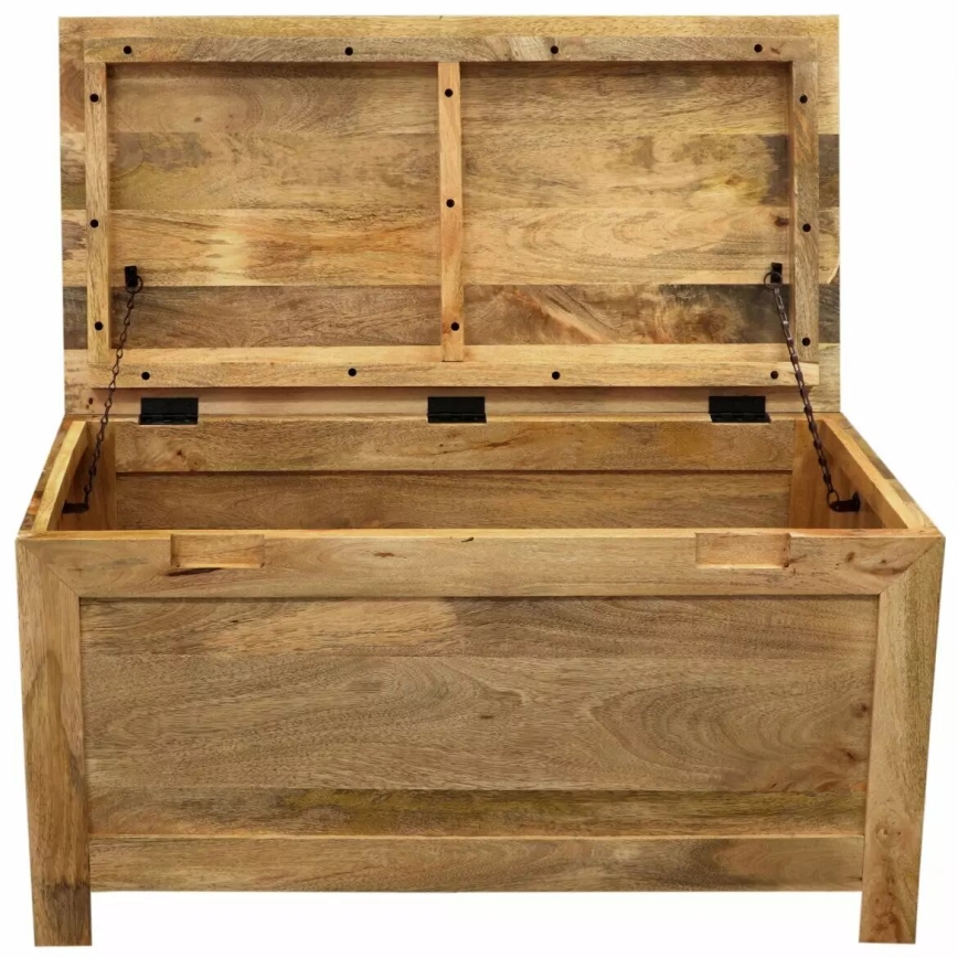 Truhe HINA 45x90 cm Massivholz/Mangobaum