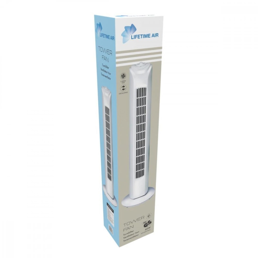 Turmventilator 45W/230V 81 cm weiß
