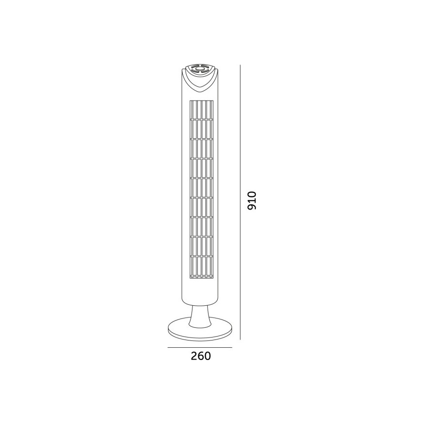 Turmventilator LISSE 45W/230V 91,4 cm schwarz + Fernbedienung