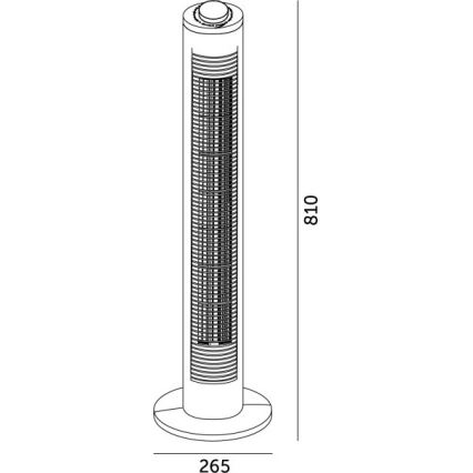 Turmventilator VENLO 45W/230V 81 cm schwarz