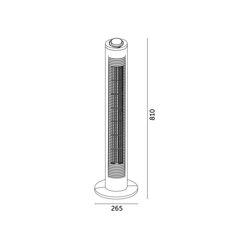 Turmventilator VENLO 45W/230V 81 cm schwarz