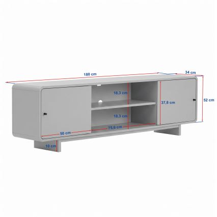 TV-Board KABIN 180x34 cm Eiche