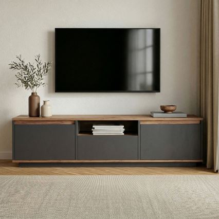TV-Board KREDE 160x30 cm Anthrazit/Kiefer
