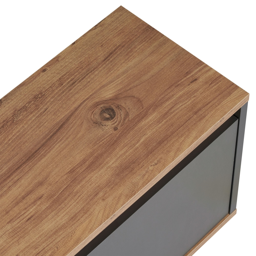 TV-Board KREDE 160x30 cm Anthrazit/Kiefer