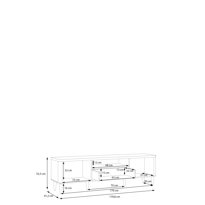 TV-Board VIRO braun/beige