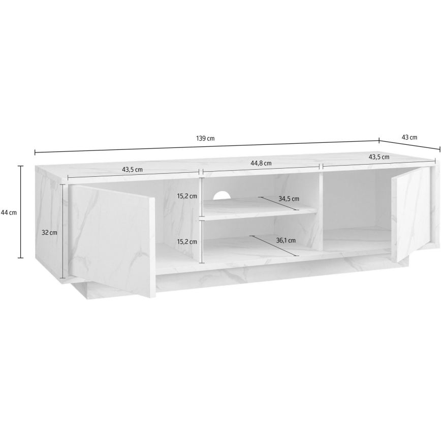 TV-Lowboard IDEA Weiß