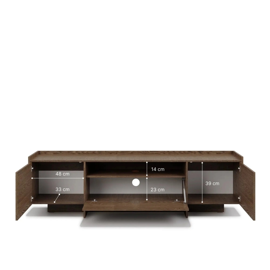TV-Lowboard KEMI 197x57 cm Eiche
