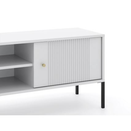 TV-Lowboard LUE Weiß/Schwarz