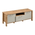 TV-Lowboard MENTA 138x49 cm Eiche Wotan/grau