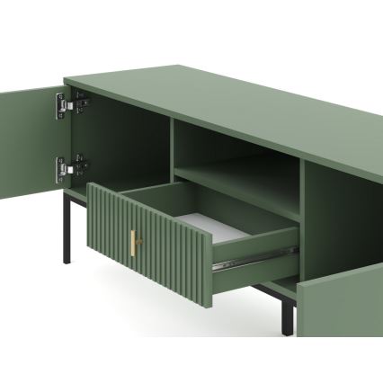 TV-Lowboard SUE grün/schwarz