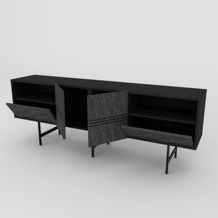 TV-Tisch DERIN 65x180 cm schwarz