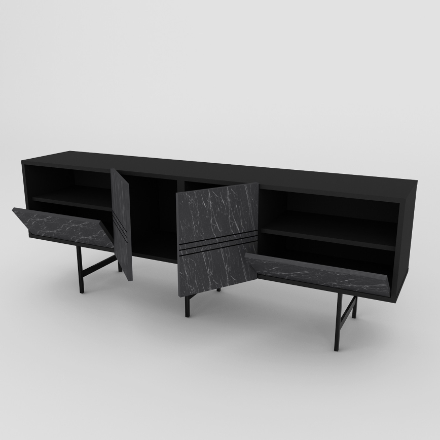 TV-Tisch DERIN 65x180 cm schwarz
