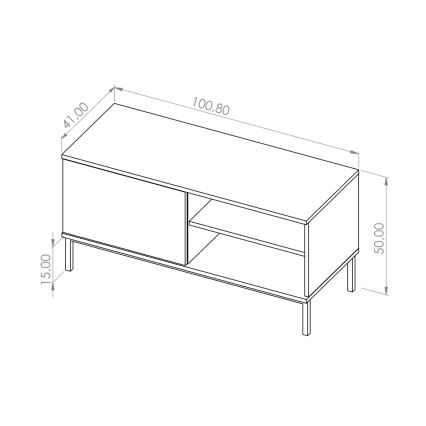 TV-Tisch ERISTI 50x100,8 cm weiß