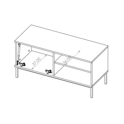 TV-Tisch ERISTI 50x100,8 cm weiß