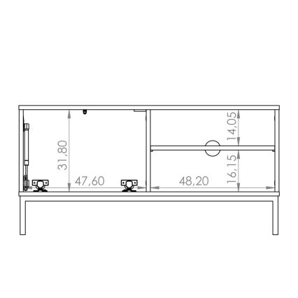 TV-Tisch ERISTI 50x100,8 cm weiß