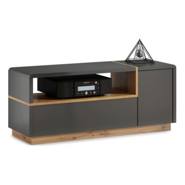 TV-Tisch FRED anthrazit/Eiche Artisan