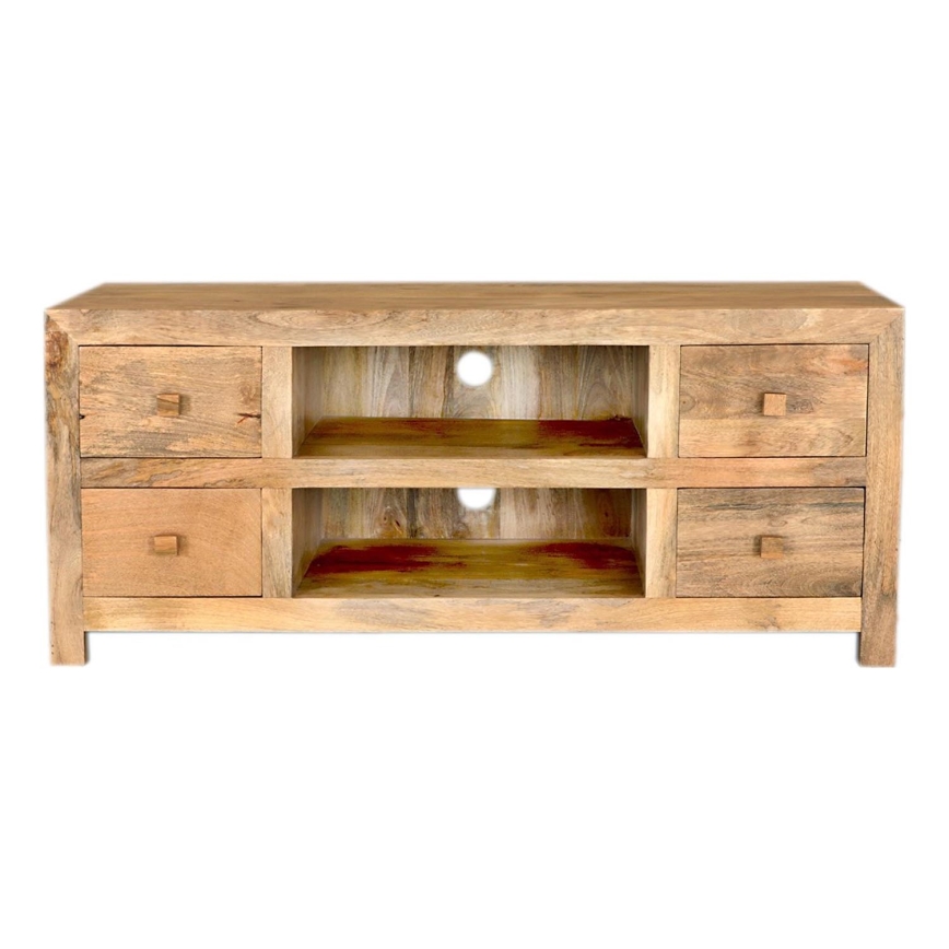 TV-Tisch HINA 60x140 cm Massivholz/Mangobaum