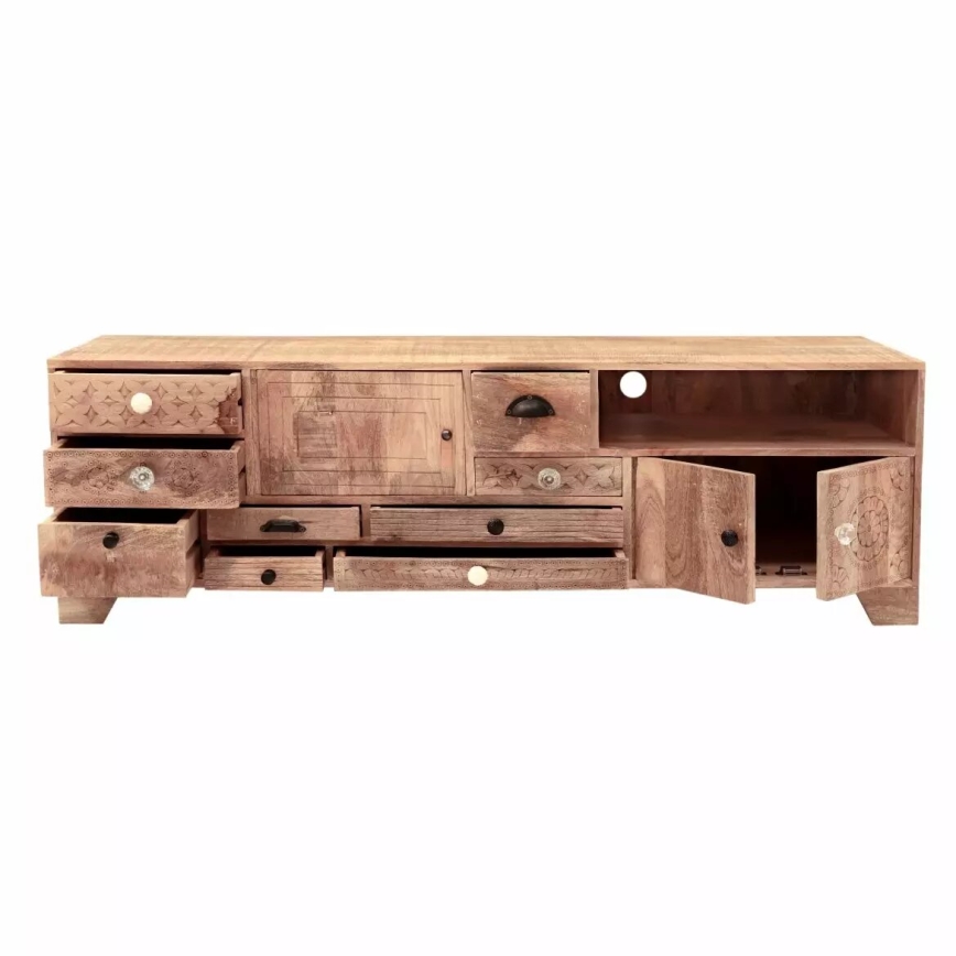 TV-Tisch MANU 160x50 cm Massivholz/Mangobaum