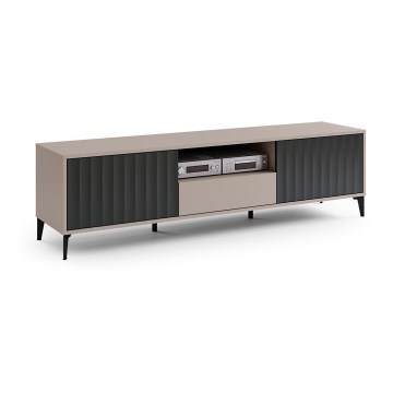 TV-Tisch mit Schublade RONJA taupe/schwarz