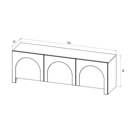 TV-Tisch NIO Kaschmir/Beige