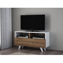 TV-Tisch NOVELLA 50,6x90 cm weiß/braun