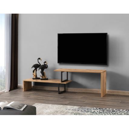 TV-Tisch OVIT 44x153 cm braun/schwarz